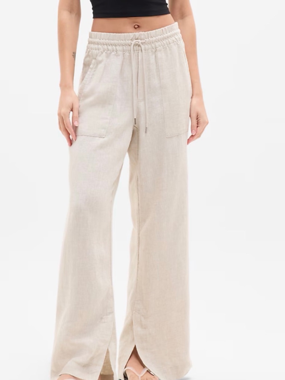 Retreat Linen High Rise Wide Leg Pant by Athleta